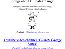 Tablet Screenshot of climatesongs.com